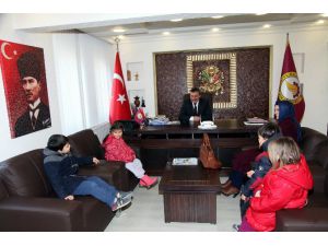 Minik Öğrencilerden Başkan Tutal’a Teşekkür Ziyareti