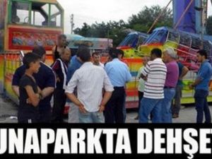 Lunaparkta inanılmaz kaza