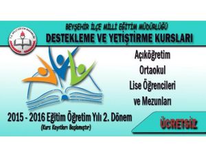 Beyşehir’de Destekleme Ve Yetiştirme Kursları