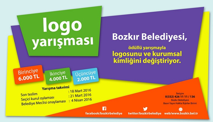 Bozkır Belediyesi'nden ödüllü logo yarışması