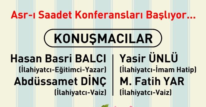 AGD'den Asrı Saadet Konferanslarına Davet