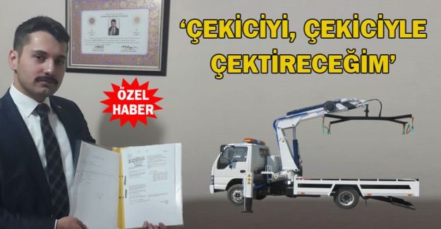 Avukat, aracını çeken çekiciye çektiriyor!