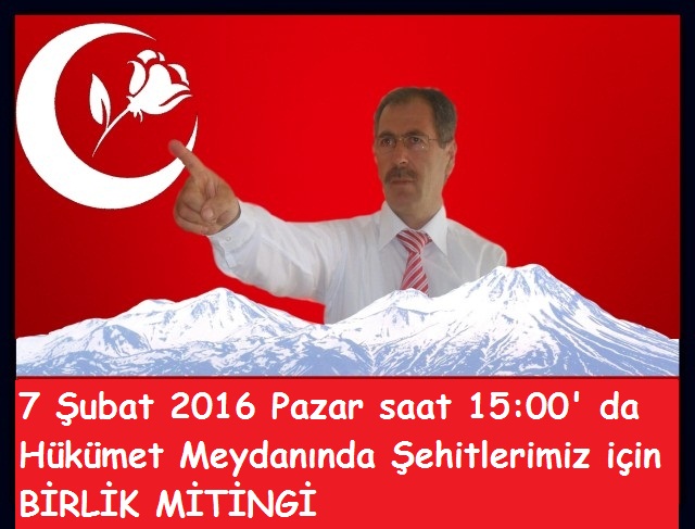 BBP Aksaray Şehitler için Miting düzenleyecek