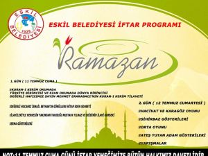 Eskil Belediyesinden Ramazan programı