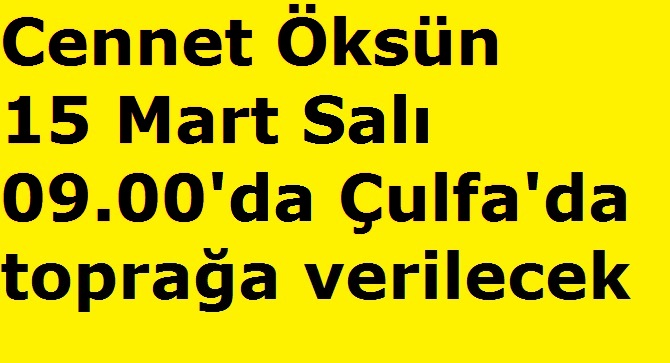 Cennet Öksün son yolculuğuna uğurlanıyor