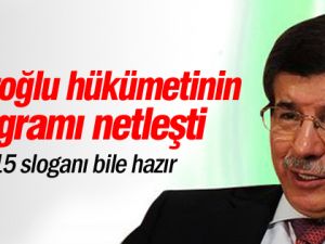 Davutoğlu hükümetinin programı netleşti