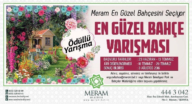 Meram En Güzel Bahçesini Seçiyor