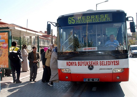 Konya’da otobüs ve tramvay ücretsiz yolcu taşıyacak