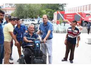 Yunak’ta 10 engelliye akülü tekerlekli sandalye