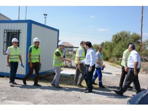 Aksaray’da içme suyu projesinde şantiye binaları kuruldu