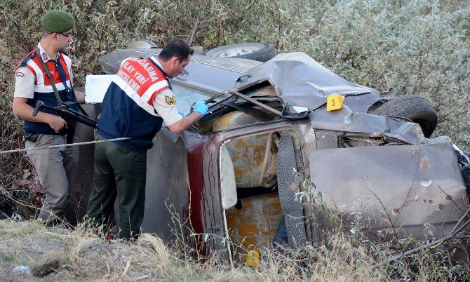 Aksaray'da otomobil şarampole takla attı: 1 ölü, 1 yaralı