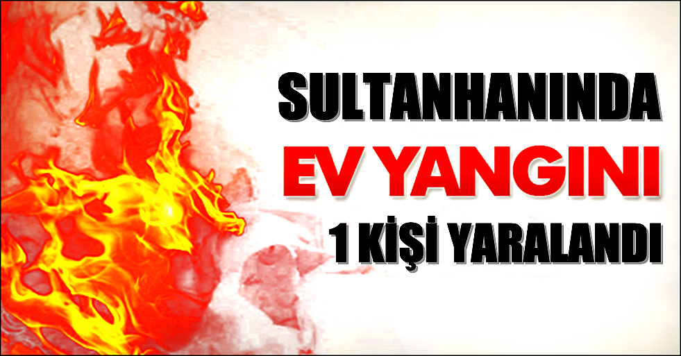 Sultanhanı'nda ev yangınında 1 yaralı