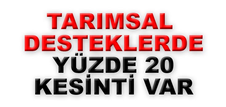 Tarımsal desteklerde yüzde 20 kesinti var