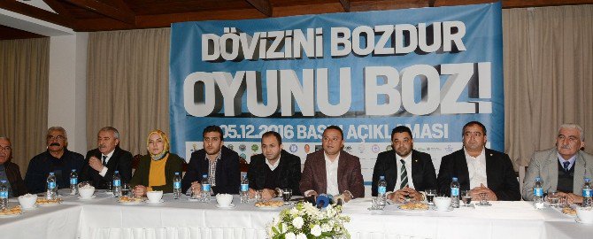 Aksaray’da "Dövizini bozdur, oyunu boz" kampanyası