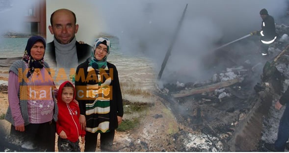 Çıkan yangından bir aile yok oldu