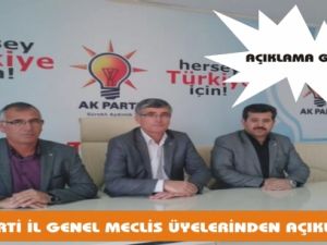 Ak parti il genel meclis üyelerinden açıklama.