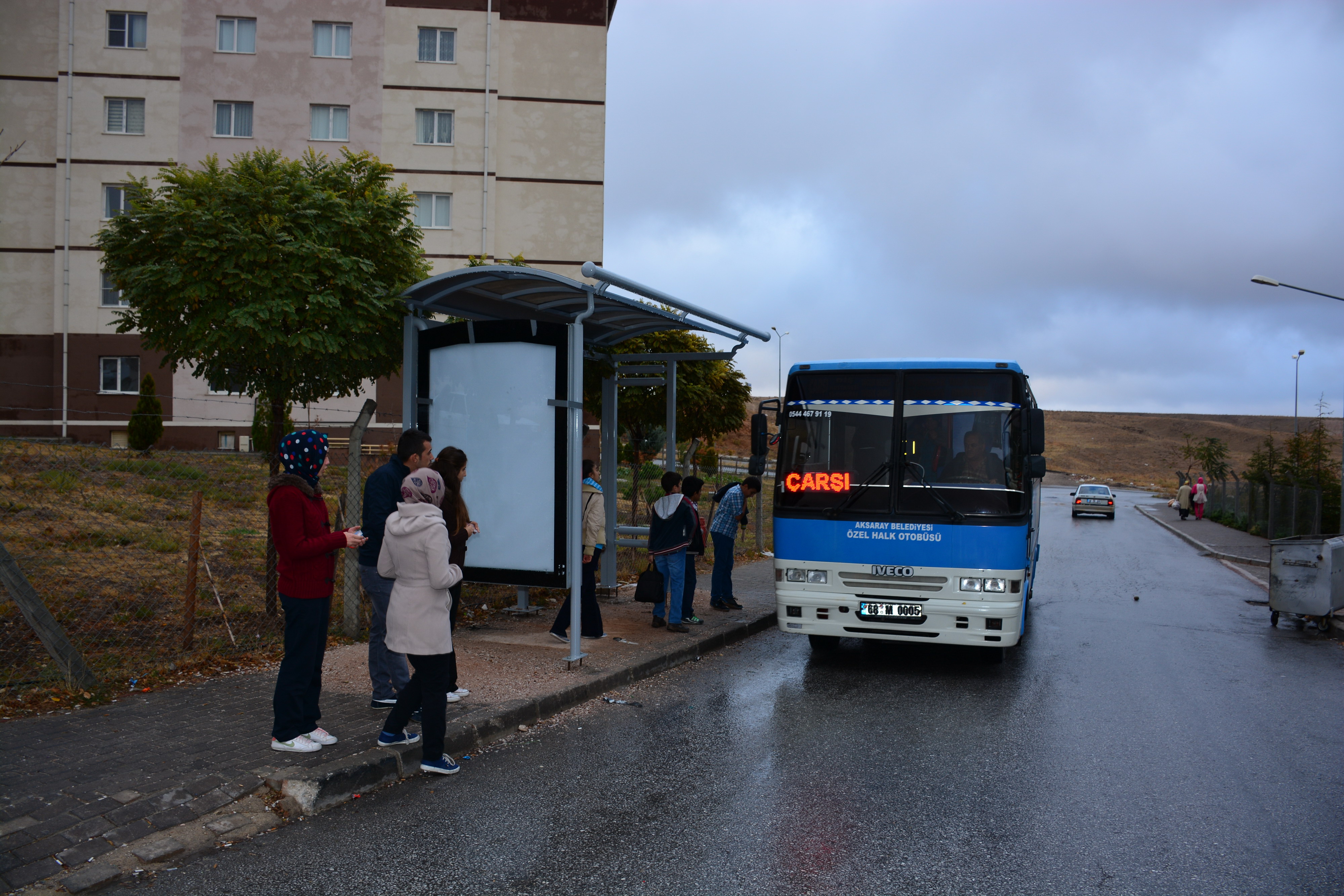 Aksaray Belediyesi Belirlenen Noktalara Durak Kuruyor