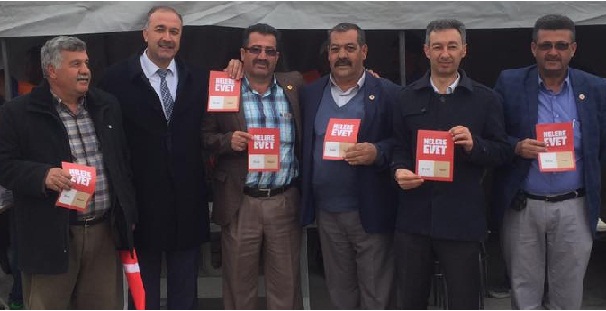 Eşmekaya'ya referandum çadırı kuruldu