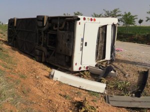 Konya’da otobüs devrildi: 20 yaralı