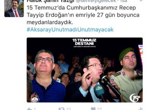 Aksaray Belediyesi 15 Temmuz tweeti ile Türkiye gündeminde