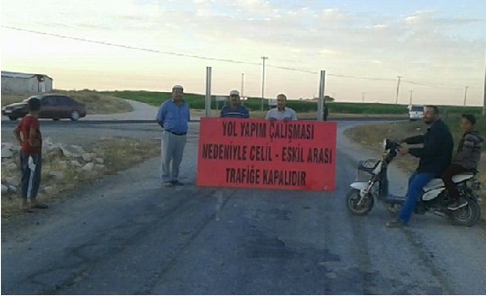 Eskil Bozcamahmut Yolu Trafiğe Kapatıldı