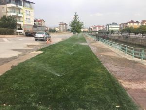 Beyşehir’de parklarda otomatik sulama sistemi tasarrufu