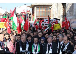 Konya’da Kudüs protestosu