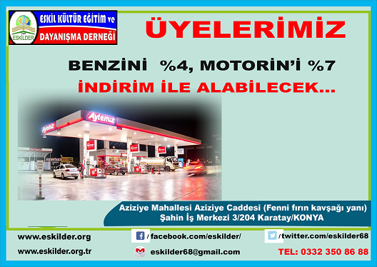 ESKİLDER üyeleri akaryakıtı indirimli alacaklar