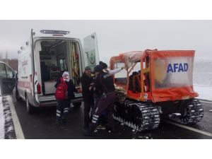 Aksaray'da köyde mahsur kalan hastalara AFAD yetişti