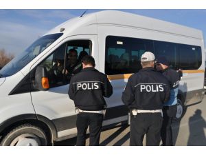 Kulu’da öğrenci servis araçlarına denetim