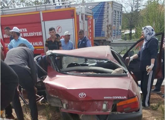 Kızören'de trafik kazası: 2 yaralı