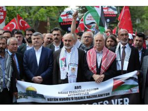 Konya’da İsrail ve ABD protesto edildi