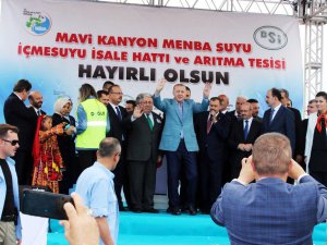 Cumhurbaşkanı Erdoğan Mavi Tünel içme suyu isale hattı ve arıtma tesisini açtı