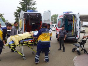 Yaralanan çocuk için helikopter ambulans yola indi