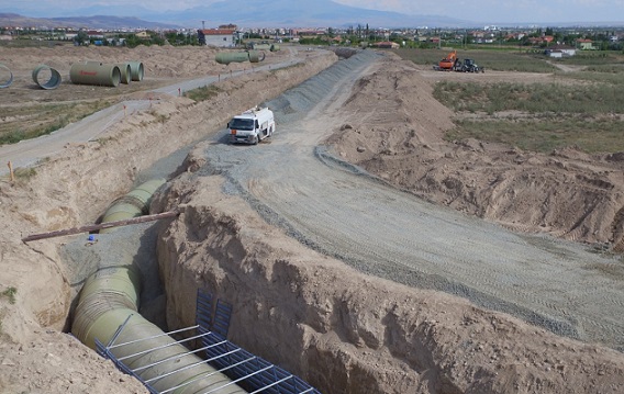 Aksaray'da Kapalı Sistem Sulama Projesi Çalışmaları Aralıksız Devam Ediyor