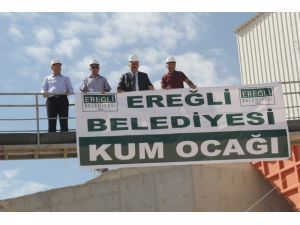 Ereğli Belediyesi kum ocağı açıldı