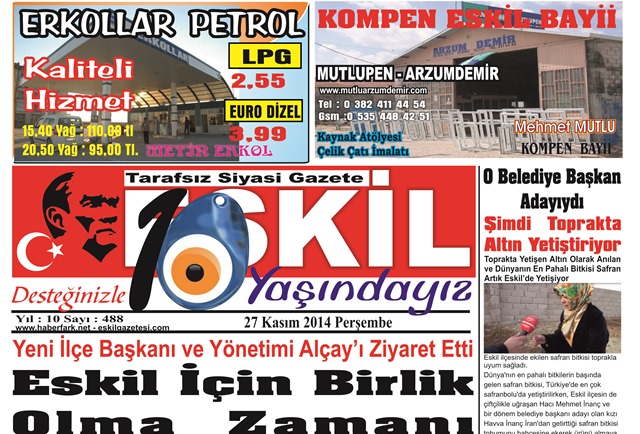 Eskil Gazetesinde Bu Hafta