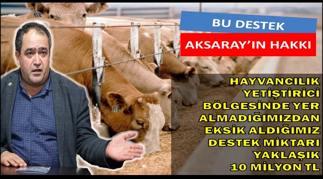 Koçak, "Aksaray çiftçisi hakkı olan o desteği alamıyor! "