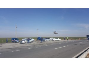 Aksaray’da jandarmadan helikopter destekli uygulama