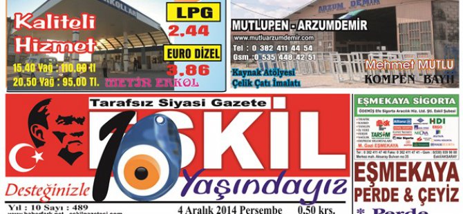 Eskil Gazetesinde Bu Hafta