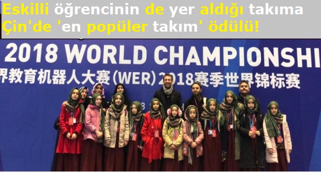 Eskilli öğrencinin de içinde yer aldığı hafızlara Çin'de 'en popüler takım' ödülü