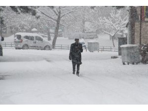 Beyşehir’de kar yağışı etkili oldu