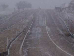 Aksaray’da kar ve dolu yağışı