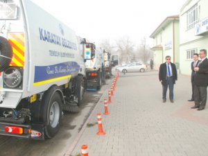 Karatay Belediyesine yeni temizlik araçları bunlar