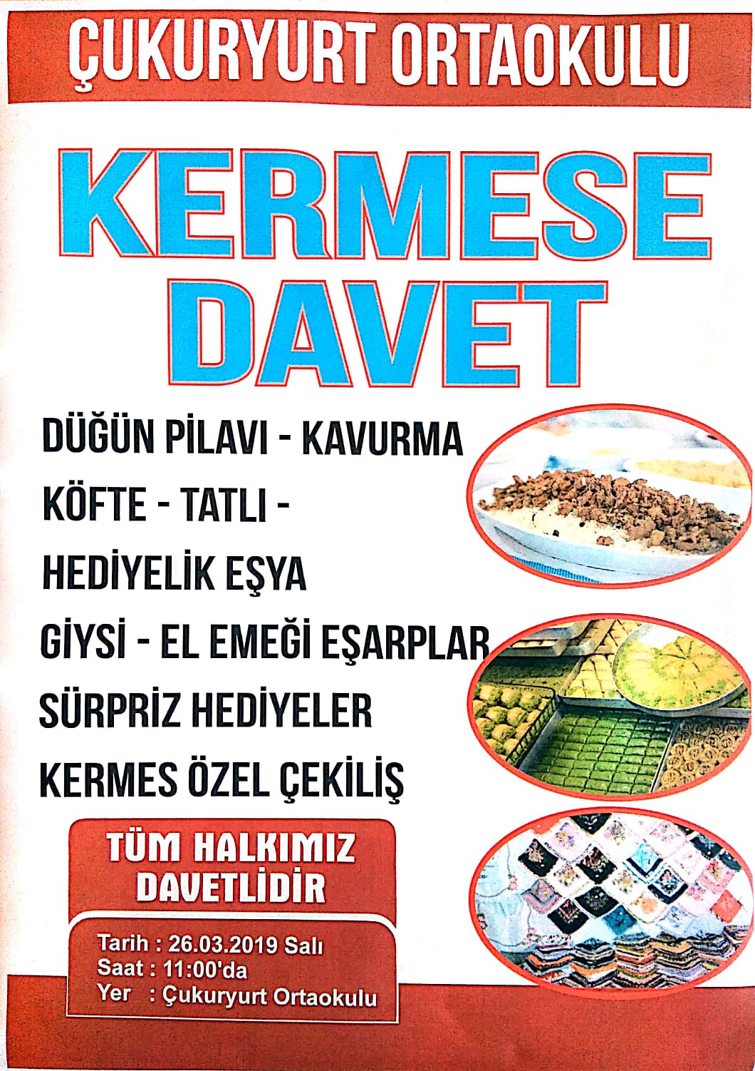 Çukuryurt Ortaokulu Kermes Düzenliyor