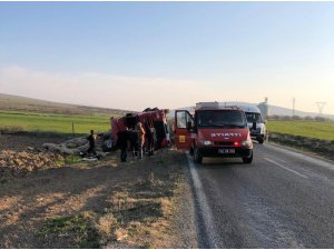 Konya’da patates yüklü tır devrildi: 1 yaralı