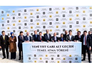 Yeni YHT Garı alt geçidinin temeli atıldı