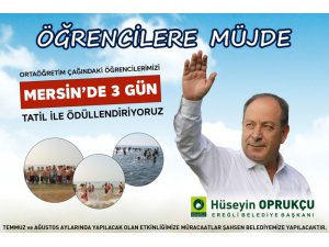 Başkan Oprukçu’dan öğrencilere tatil müjdesi