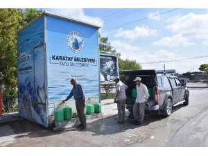 Karatay Belediyesi tatlı su çeşmesi depolarını kendi üretiyor