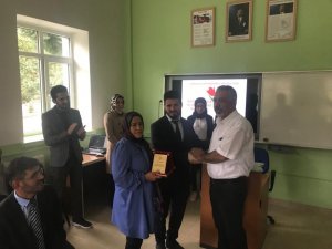 Derebucak’ta eğitime destek veren hayırseverlere plaketli teşekkür